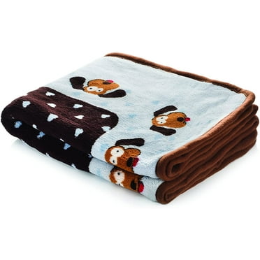 Snuggle Puppy Blanket for Pets - Extra Soft and Long Lasting - Blue Pattern