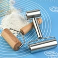 thumbnail image 3 of Hicess Rolling Pin Non-Stick Comfortable to Grip Dual Head Stainless Steel Frame Pastry Roller for Fondant, 3 of 8