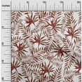 thumbnail image 2 of oneOone Cotton Flex Maroon Fabric Tropical Leaf With Abstract Texture Fabric For Sewing Printed Craft Fabric By The Yard 40 Inch Wide, 2 of 4