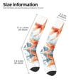 thumbnail image 3 of Bingfone Compression Socks for Women and Men Long Socks for Running Athletic Cycling Nurse-Three Goldfish Watercolor Splash, 3 of 8
