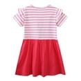 thumbnail image 5 of Robes pour Tout-Petites Fille Manches Courtes Robes d'Été Robe Trapèze Robe Dessin Animé pour Filles Robe de Mariage, 5 of 5