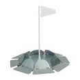 thumbnail image 3 of S SERENABLE Golf Practice Putting Cup Golf Flag Stick Metal Putting Hole Disc for Office White Flag, 3 of 9