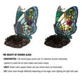 thumbnail image 3 of Lavish Home Tiffany Style Table Lamp Set of 2 – Glass Butterfly Light Pair, 3 of 8