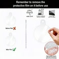 thumbnail image 6 of dajkiuy Christmas Ornaments, Clear Blank Plastic Xmas Tree Star Bell Snowflake Ball Peach Shape Hanging Pendant for DIY Craft Gift Tag and Party Holiday Decoration, 6 of 6