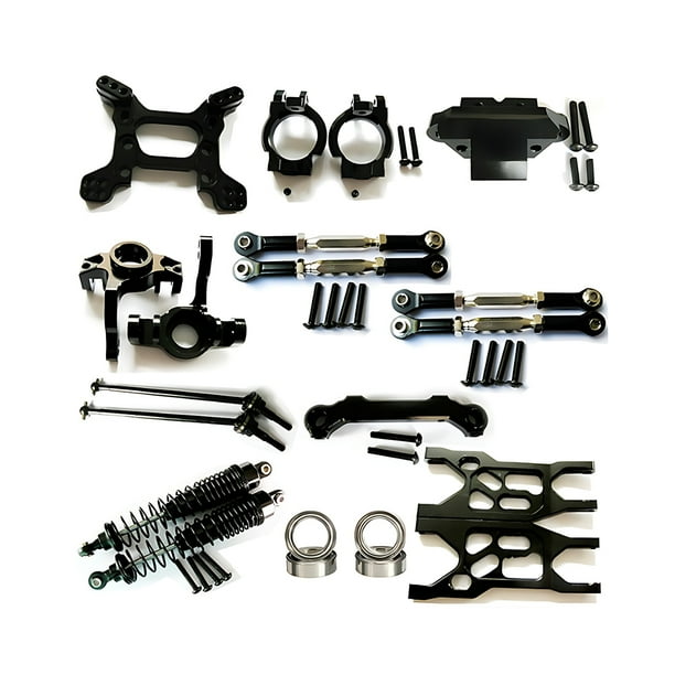 Vogacara Brazo inferior delantero de la torre de choque para AXIAL 1/10 90026 Torre de choque delantero de aleación de aluminio para AXIAL Kits de construcción modelo negro