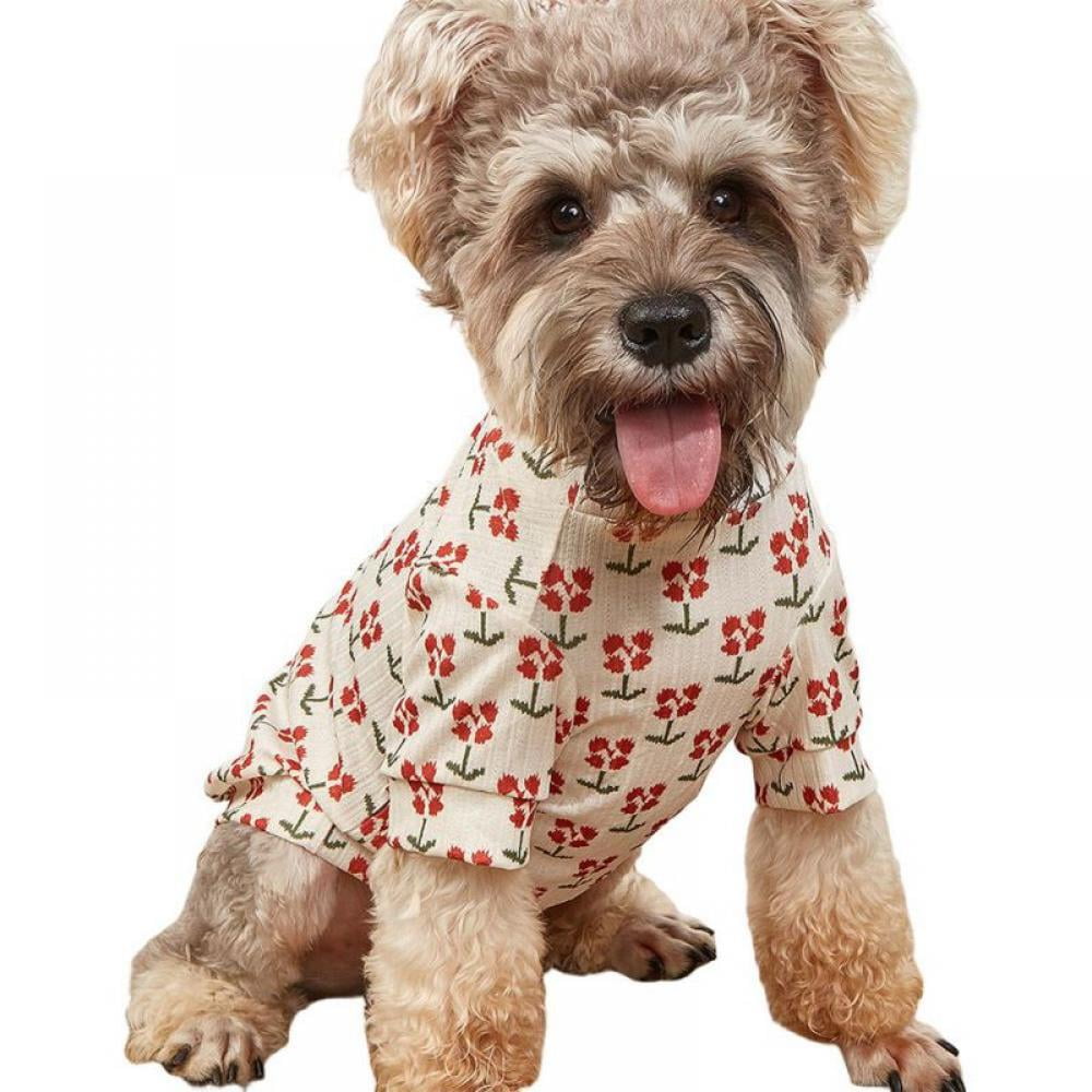 Cotton Dog Tee Shirt Pet Apparels for Small Medium Large Dogs Wearing in Summer Breathable Shirt Cat Outfits Pink, XXL Dog Shirt for Small Dogs Short Elastic Sleeve Dog Vest for Small Dogs