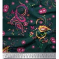 thumbnail image 2 of Soimoi Poly Georgette Fabric Floral & Paisley Printed Fabric 1 Yard 52 Inch Wide, 2 of 5