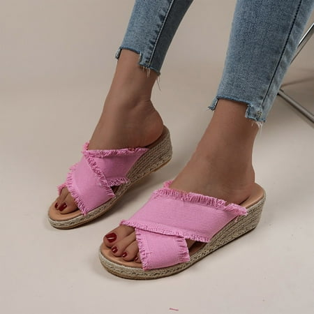 

Summer Fashion Women s Wedge Slippers Peep Toe Thick Bottom Sandals