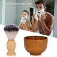 thumbnail image 3 of Bol de Crème à Raser pour Barbe, Tasse de Savon à Raser pour Hommes avec Brosse à Mousse à Raser, Bol de Rasage en Bois, 3 of 9