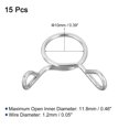 thumbnail image 2 of 15 Pcs Fuel Line Hose Tubing Spring Clips 10mm Water Pipe Spring Clip Clamps for Motorcycle Scooter ATV, 2 of 5