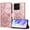 Rosegold, variant on Compatible with Motorola G Stylus 5G (2025) Wallet Case,Sunflower Emboss PU Leather Flip Case for Women Men with Card Holder,Magnetic Closure,Flip Folding Kickstand,Shockproof Phone Case,Darkpurple