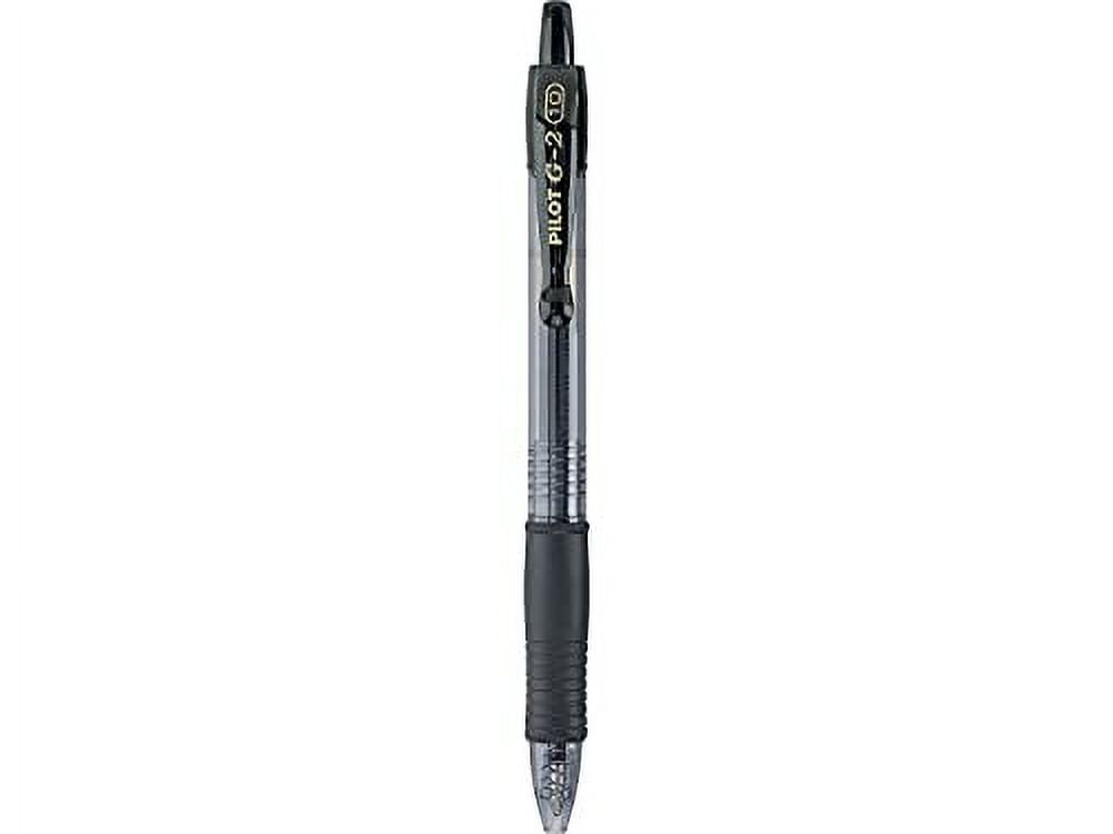 Pilot G2 Retractable Gel Pens, Pack Of 36, Bold Point, 1.0 mm, Clear Barrel, Black Ink