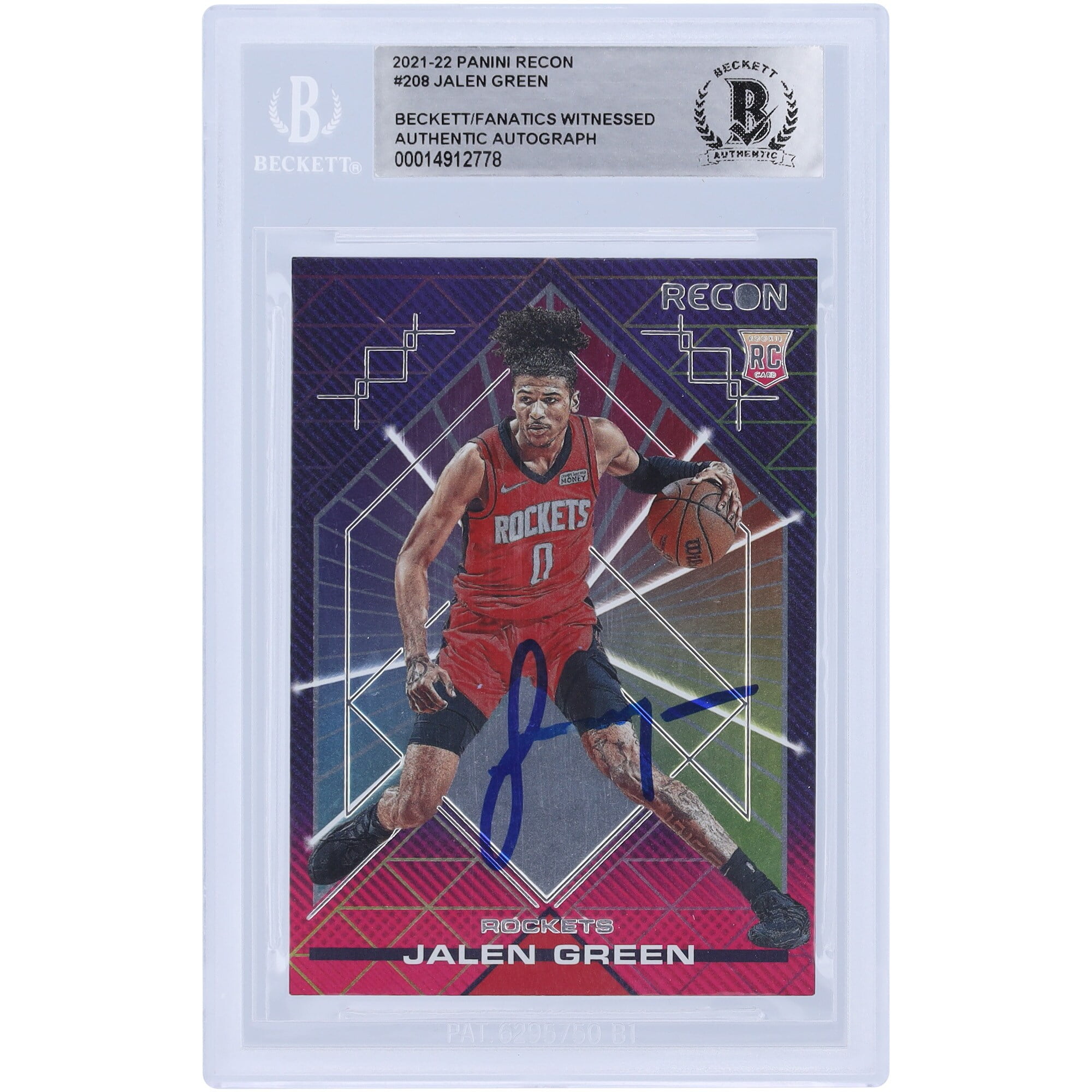 Jalen Green Houston Rockets Autographed 8 x 10 Black Jersey Dunk  Photograph