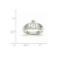 thumbnail image 4 of Ladies Claddagh Ring in Polished 14K White Gold, 4 of 5