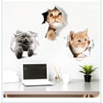thumbnail image 2 of Mistaha Autocollant de Toilette Chat 3D Mignon Imperméable pour Mur - Style 8 XP2005, 2 of 6