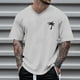 thumbnail image 1 of Blusas y camisas de manga corta con cuello en V para hombre, camisetas deportivas de manga corta con cuello en V, camisetas deportivas de trabajo, camisetas de verano para hombre, blusas de manga cort, 1 of 4