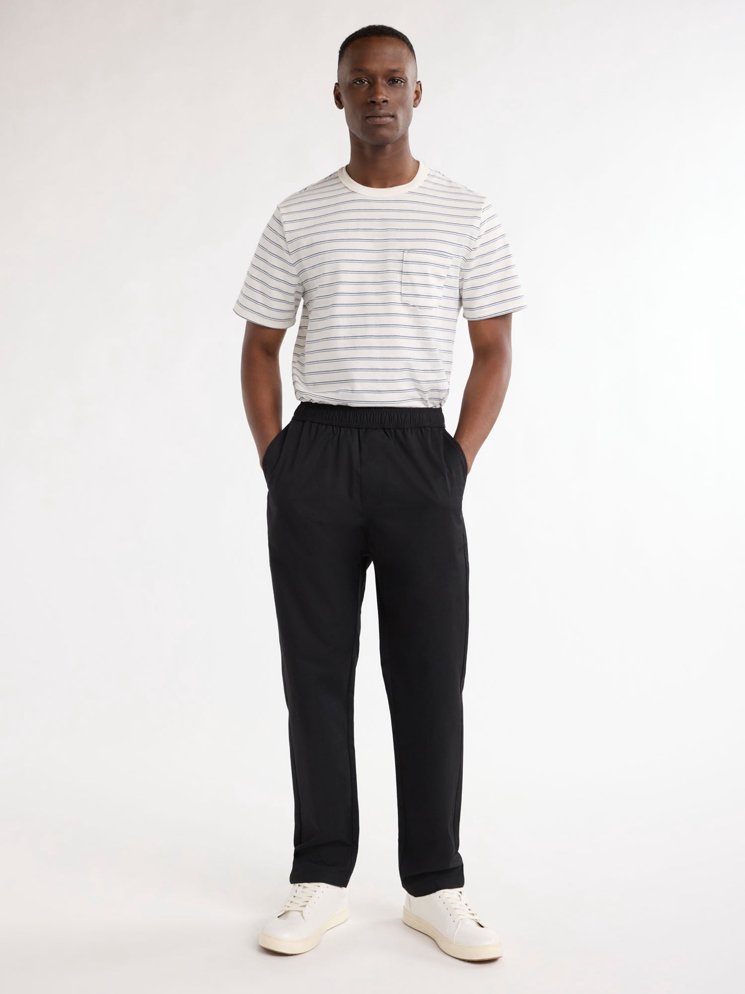 Free Assembly Men's Pull On Pants, Size XS to 3XL