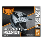Youth Frenzy MX ATV off-road Helmet DOT Approved Black/Grey, Youth Large