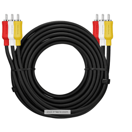 Insignia™ - 12' Composite A/V Cable - Black