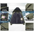 thumbnail image 3 of Tyhengta Men's Winter Skiing Jackets Water Resistant Fleece Coats Insulated Thermal Snowboard Jacket Parka Raincoat with Hood Armygreen-Black XL, 3 of 6