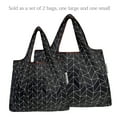 thumbnail image 3 of Wrapables Large & Small Foldable Tote Nylon Reusable Grocery Bags, Set of 2, Geometric, 3 of 5