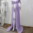 thumbnail image 3 of Vestido de Gasa con Abertura Frontal y Hombros Descubiertos para Mujer Sunnimix Violeta, 3 of 7