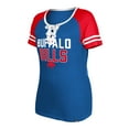 thumbnail image 2 of Women's New Era  Royal Buffalo Bills Throwback Raglan Lace-Up T-Shirt, 2 of 3