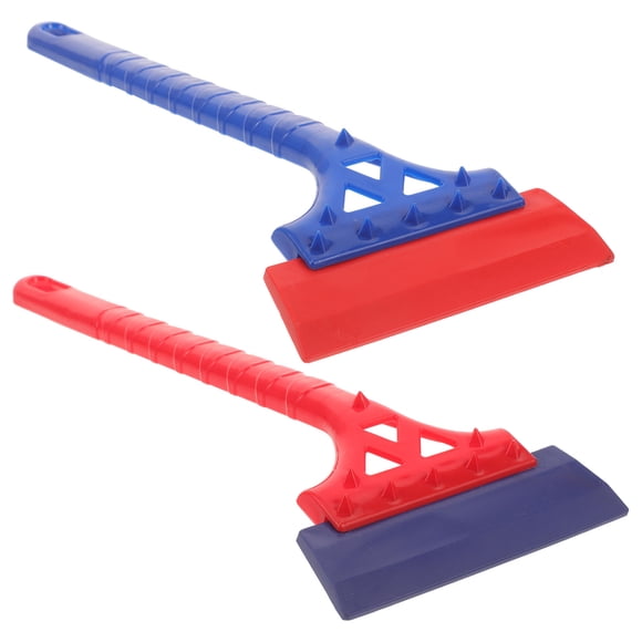 FONDOTIN 2pcs Small Metal Ice Scoop Snow Shovelling Tools Red Color for Car Maintenance