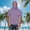 Purple, variant on HAOTAGS Men Athletic Shirts UV Protection,Lightweight Hood with Ear Loops UPF 50 Sun Shield Short Sleeve Tops Green 5XL