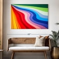 thumbnail image 3 of Elephant Stock Abstract Rainbow Colors Wall Art - Horizontal Canvas Wall Art - Living Room Wall Decor - Abstract Canvas - Red And Turquoise Decor - 51" x 34", 3 of 8
