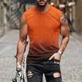 thumbnail image 2 of Qiggri Men's Gradient Sleeveless Tank Top Regular Non Positioning Print Pullover Round Neck Sleeveless T-Shirt Casual Sports Tank Top, 2 of 5