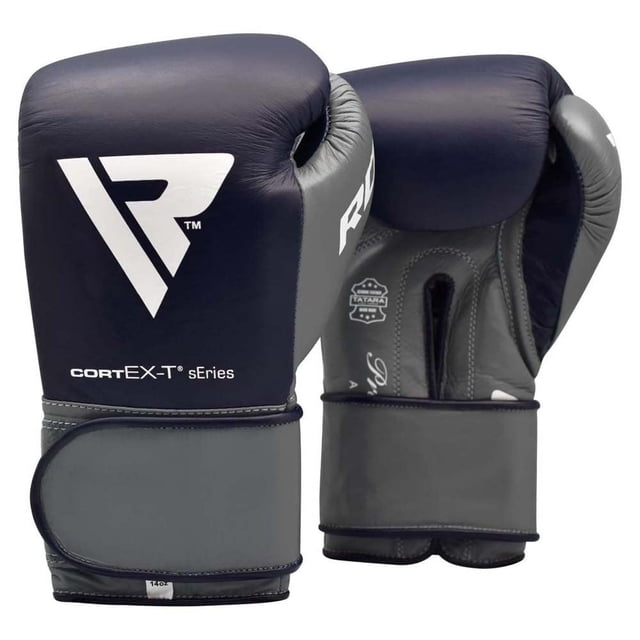 Guantes de boxeo RDX Boxing Pro Training de piel de vacuno, 14 onzas