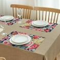 thumbnail image 3 of Pioneer Flower Floral Print Pattern Summer Placemats Table Placemats Set Of 4-Linen Kitchen Washable Placemats Table Mats 12x18 Inch Non-Slip Heat Resistant, 3 of 6