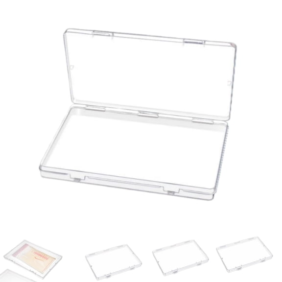 4pcs QZS Clear Flat Breast Milk Storage Organizer 7.5x5.1x0.67In Space Saving Breastfeeding Bag Organization for Home Everyday