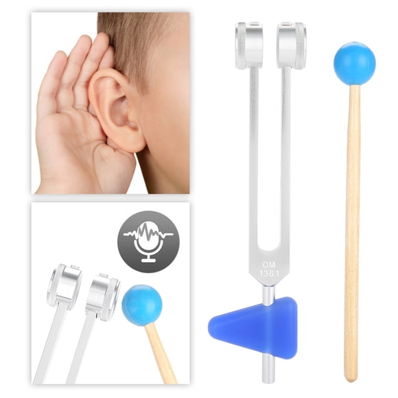 Tenedor de afinación Ecomeon 136,1 Hz de aleación de aluminio plateado