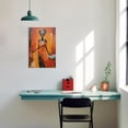 thumbnail image 2 of ZHONGYUTONG African American Wall Art Black Women Canvas Tribal Pictures Wall Decor Abstract Africa Girl Painting for Home Decor Framed (12.00" x 18.00"), 2 of 5