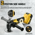 thumbnail image 3 of Oscillating Multi Tool Compatible For Dewalt 20V/compatible For 18V Battery: Cordless Oscillating Tool - 6 Variable Speed 21000 OPM | Brushless Motor | Woodcutting Blades And Sanding Pad With Sheets, 3 of 15