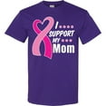 thumbnail image 3 of Inktastic Breast Cancer Awareness I Support My Mom with Pink Ribbon T-Shirt, 3 of 5