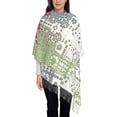 thumbnail image 1 of Foulard à Franges pour Femmes, Motif Texturé Rétro Long Châle, Léger et Chaud, 1 of 6