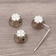 thumbnail image 4 of 3Pcs Electric Guitar Bass Knobs with Hole Volumes Tone Control Knobs Metal Guitar Sunflower Knobs Potentiometer Caps Silver, 4 of 4