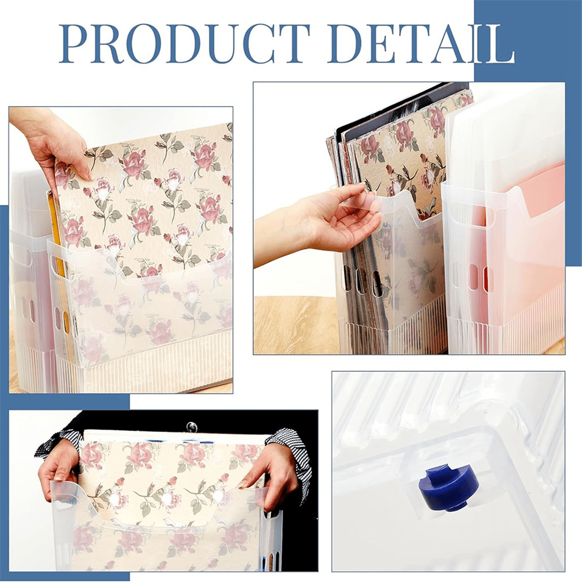 30.48x30.48 cm Storage Box with Labels and 2Scrapbook Paper Storage Craft Paper Organizer Plastic Storage Bins on Wheels