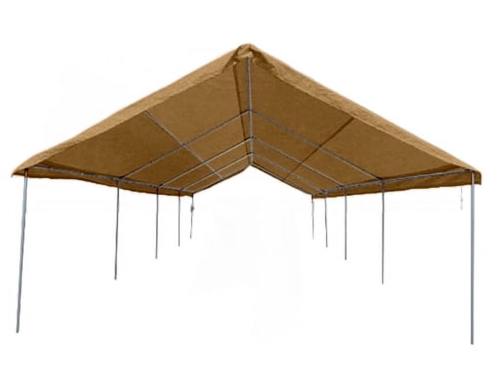 12' X 20' Canopy Replacement Cover - for Frames 10' W X 20' L (See Diagram) Beige Carport Replacement Top