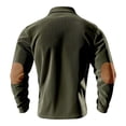 thumbnail image 4 of ZVAVZ Corduroy Polos Shirts for Men Textured Long Sleeve Golf Shirt Business Casual Work Collared Tops Army Green XL, 4 of 7