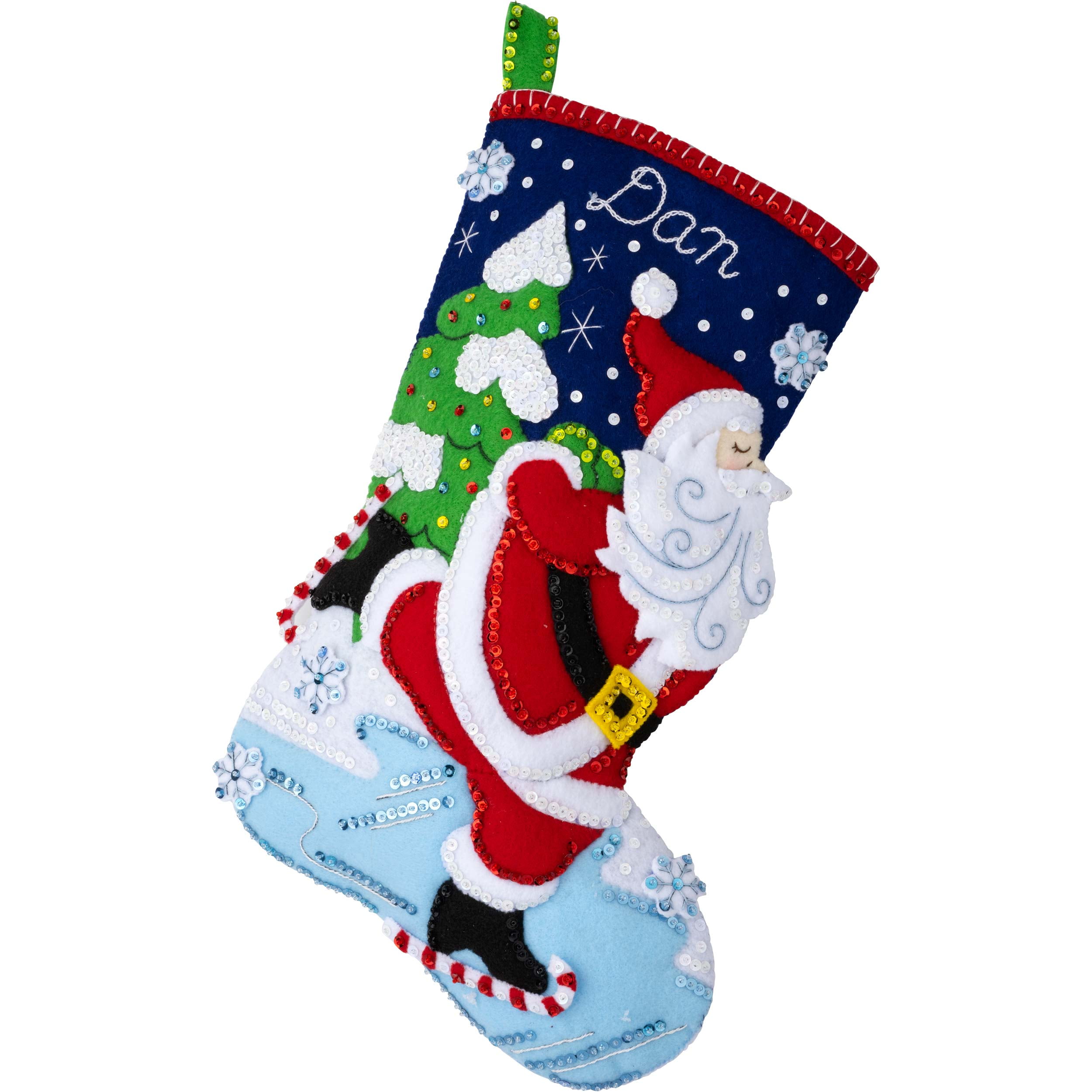 Bucilla Santa & Kitty 18 Felt Christmas Stocking Kit 85108 Bird