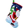thumbnail image 4 of Bucilla Felt Applique 18" Christmas Stocking Kit, Skating Santa, 4 of 6