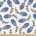 thumbnail image 1 of Floral Fabric by the Yard, Ornate Hand Drawn Flowers Rustic Countryside Nature Tender Spring, Decorative Upholstery Fabric for Sofas and Home Accents, Olive Green Off White by Ambesonne, 1 of 5