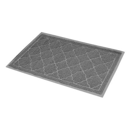 Internet's Best Cat Litter Mat | 34 x 24 | Large | Kitty Litter Mat and Trap | Crystal Catcher Mat and Scatter Control | Soft Paw Touch | Works with Litter Box Cat Houses | (Best Place For A Litter Box In A Small Apartment)