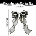 thumbnail image 3 of French Silky Bow Curtain Tiebacks, Lace Ribbon Curtain Ties and No-Drill Holdbacks for Sheer Drapes, Bedrooms, Nurseries, Canopies and Wedding Decor, 3 of 5