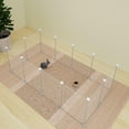 thumbnail image 2 of Pet Playpen, Portable Plastic Small Animal Pen,DIY Wire Fence for Hamster, Puppy, Rabbit, Rat, Guinea Pig, (12 Panels, 14" * 14", Translucent ), 2 of 8