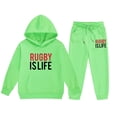 thumbnail image 5 of FUZHIQ Kids Tracksuit Set Toddler Boy Fall Hooded Clothing Set Graphic Sweatshirt and Sweatpants Set Fall Winter Clothing Set for Kids, 5 of 5